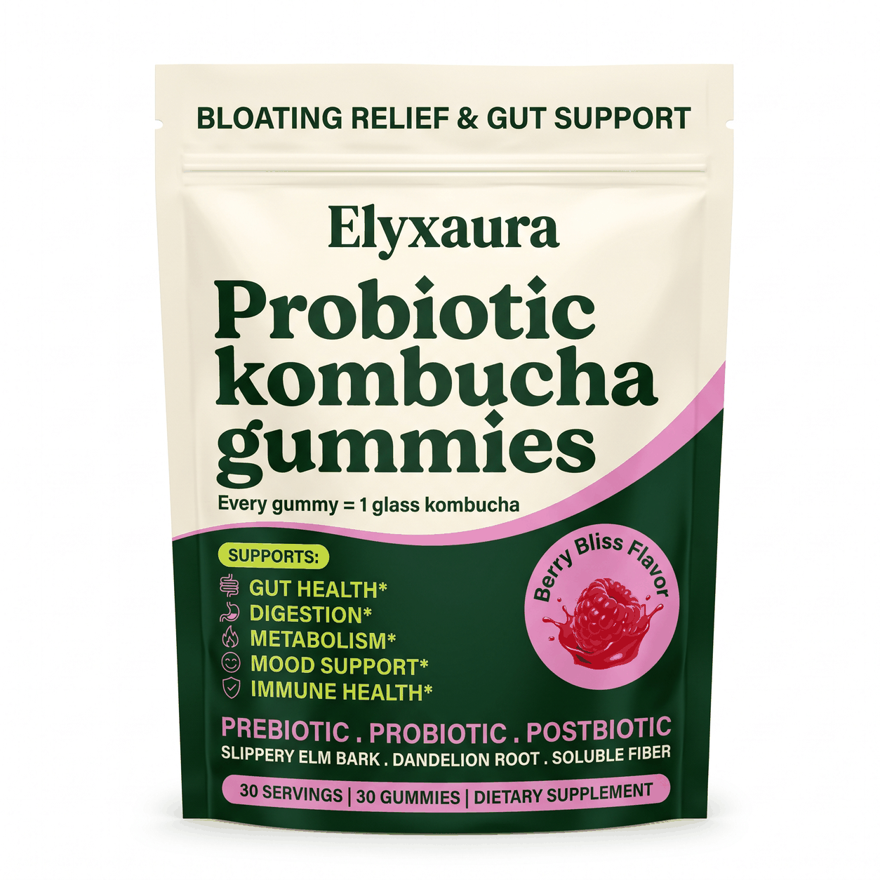Elyxaura Probiotic Kombucha Gummies